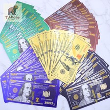 Wholesale Lot 500 Pcs Colors $100 Dollar Money Banknotes Crafts Gift Prop Game picture