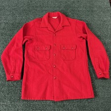 True Vintage 60s 70s Boy Scouts of America Mens 42 Mackinaw Wool Jac Shirt USA picture