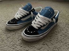 VANS Old Skool Blue Skate Shoes Studded Lace-Up US 10.5 Medium (D, M) picture