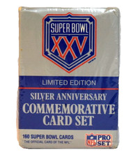 VTG Pro Set Super Bowl 25 XXV Silver Anniversary Commemorative 160 Card Set  picture