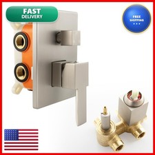 SKOWLL 3 Way Shower Valve Brushed Nickel, Wall Mount Shower Diverter Valve 1103 picture