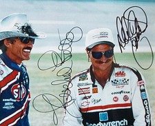 RICHARD PETTY DALE EARNHARDT NASCAR 8.5X11 PRINTED SIGNATURE / AUTOGRAPH REPRINT picture