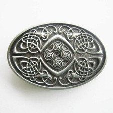 Classic Keltic Celtic Knot Oval Western Metal Fashion Belt Buckle picture