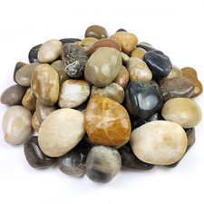 40 lbs River Rocks 3-4 in Mixed Color Smooth Pebbles Landscaping Garden Stones picture