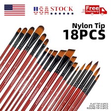 18PCS Paint Brushes Set Art Supplies for Acrylic Oil Watercolor Detail Painting picture