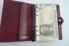 FILOFAX - FOR BLOOMINGDALE'S -  LEATHER PLANNER &  INSERTS -MADE @ UK - VINTAGE picture