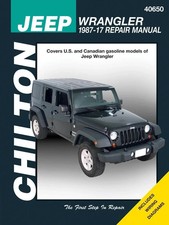 Chilton Jeep Wrangler Repair Manual 1987-2017 40650 U.S. & Canadian Model GOOD picture