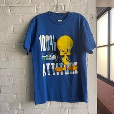 Vintage Tweety Seattle Seahawks cartoon royal color shirt reprint VK17697 picture