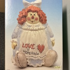 VTG Young’s Exclusive 1999 Raggedy Ann Cookie Jar “Love is Homemade” DOLL picture