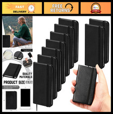 10 Pcs Mini Hardcover Leather Notebooks 4x2.5 Inch, 50 Sheets Lined Journals for picture