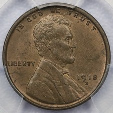 1918-S 1c Lincoln Wheat Cent - PCGS MS 63 BN picture