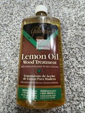 Vintage Gillespie Lemon Oil Wood Treatment 16 Fl Oz Furniture Made In USA Polish picture