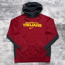 Nike USC Trojans Therma-Fit Hoodie Size S Red Gray Yellow picture