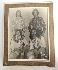 Vintage 1970s Male Music Group Band Promotional Photo 8x10 B&W Unknown Musicians picture