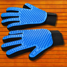 2 Pack Cleaning Brush Magic Gloves Pet Dog Cat Massage Hair Removal Grooming L&R picture