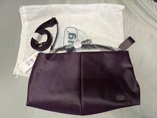 NWT LUG Half Plunge Satin Luxe VL Crossbody/Shoulder Bag W/Dust Cover - Plum picture
