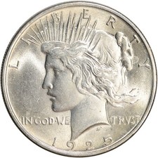 1925 Peace Silver Dollar Coin $1 - BU picture