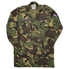 Vintage Dutch Army Field Shirt Mens Large Long KL DPM Camo Combat Jacket 1990 picture