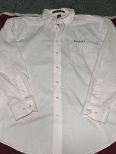 Men’s Publix Devon & Jones Manager Dress Long Sleeve Large Shirt White Pink picture