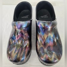 Dansko Multi Ripple Patent Leather Clogs All-Day Comfort Professional, size 36 picture