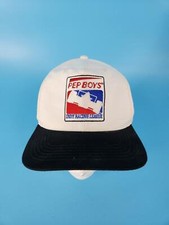 Vintage pep boys indy racing league snapback Hat Cap White picture