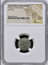 359BC-336BC NGC Genuine Philip II Greek Kingdom of Macedon Coin Apollo & Horse picture