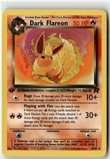 Dark Flareon Uncommon Team Rocket 35/82 1st Edition NM picture