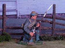 ACW Civil war Britains  Texas Reb loading retired  metal Reb 54mm fits Conte picture