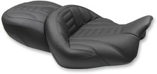 Mustang Deluxe Super Touring Seat With Backrest Receiver #79598 Harley Davidson picture