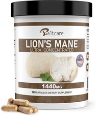 Lions Mane Mushroom Supplement Capsules - 1440mg Organic Lion's Mane Mushroom Br picture