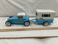 Vintage Nylint Hot Rod & Sportsman Tag Along Camper. Nice Original picture