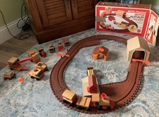 Vtg Mattel Motor Putt Putt Railroad Wood Train 1972 Plus Construction Vehicles picture