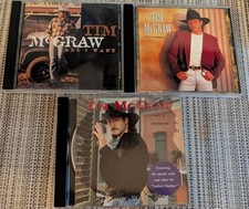 TIM MCGRAW CD Lot 3 Albums Self-Titled Not A Moment Too Soon All I Want picture