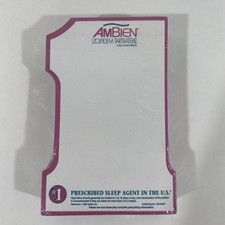 Vtg 2000 Ambien Pharma Drug Rep Merch Notepad Paper Pad Collectible Sealed picture