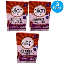Align Probiotic Yogurt Coated Fruit Bites Apple Blueberry  3 Pack New Exp 01/27 picture