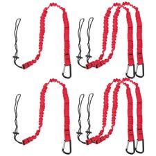 6Pcs 3.6ft Retractable Tool Lanyard with Metal Buckle Adjustable Loop, Red picture