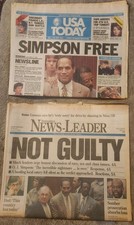 OJ Simpson Verdict Day Newspapers USA Today Springfield News-Leader October 1995 picture