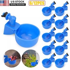 6/12PCS Automatic Chicken Waterer Cups Duck Goose Turkey Poultry Feeder Cups picture