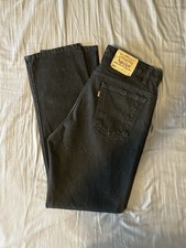 Vintage Levis 505 Jeans Mens 38x32 Black Orange Tab Straight Leg Denim USA 90s picture