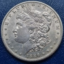 1886‑S SF Mint 90% Silver Liberty Head Vintage Morgan Dollar picture