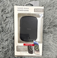 iHome Nano Mag 5000mAh MagSafe Compatible Qi Wireless + USB-C Power Bank Black picture