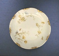 Haviland Limoges Butter Pat  Yellow Roses with Blue Flowers picture