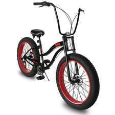 Micargi Slugo 26'' Beach Cruiser Bike For Women 7 Speed 4.0'' Fat Tire Bicycle picture