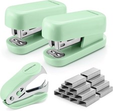 WORKPRO Small Stapler Set With 2000PCS 26/6 Staples Mini Staplers Staple Remover picture