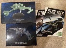 Eaglemoss Star Trek Specials SP4/SP13 Klingon D4 Bird-of-Prey/2009 Battlecruiser picture