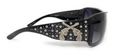 Montana West Crossed Pistol Rhinestone Sunglasses picture