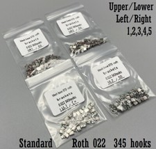 Dental Orthodontic Brackets Braces Standard Roth 022 Slot Hooks 345 Metal Bulk picture