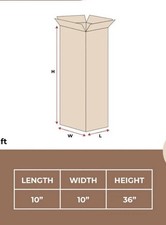 10 X 10 X 36 Uline Corrugated Box Shipping Cardboard Pick Up Available picture