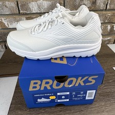 Brooks Addiction Walker 2 Shoes White Walking Sneakers Women's Sz 8B picture