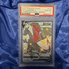 Pokemon Champions Path Charizard V 79/73 Secret Rare Holo PSA 10 English picture